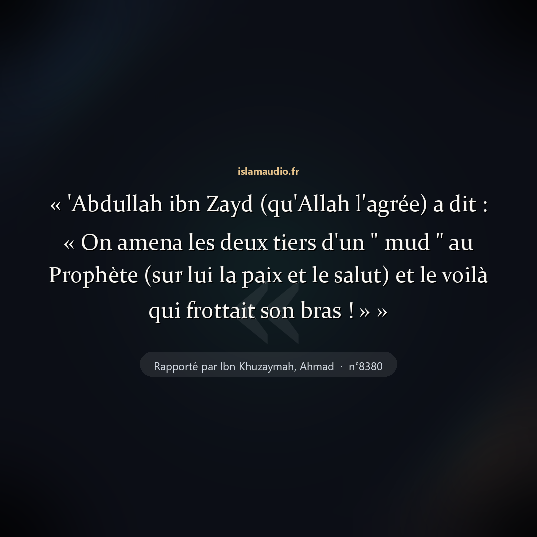 Aperçu du hadith