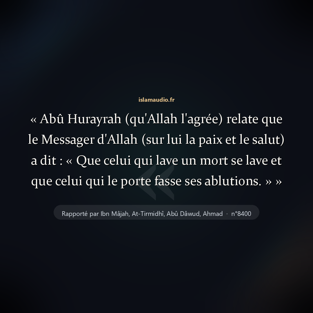 Aperçu du hadith