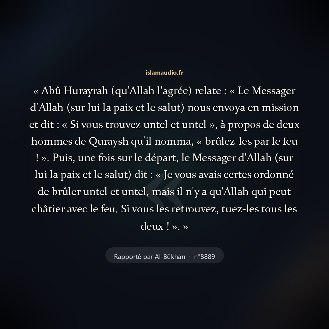 Aperçu du hadith