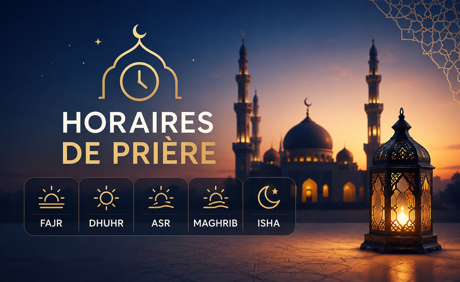 Horaires de prière